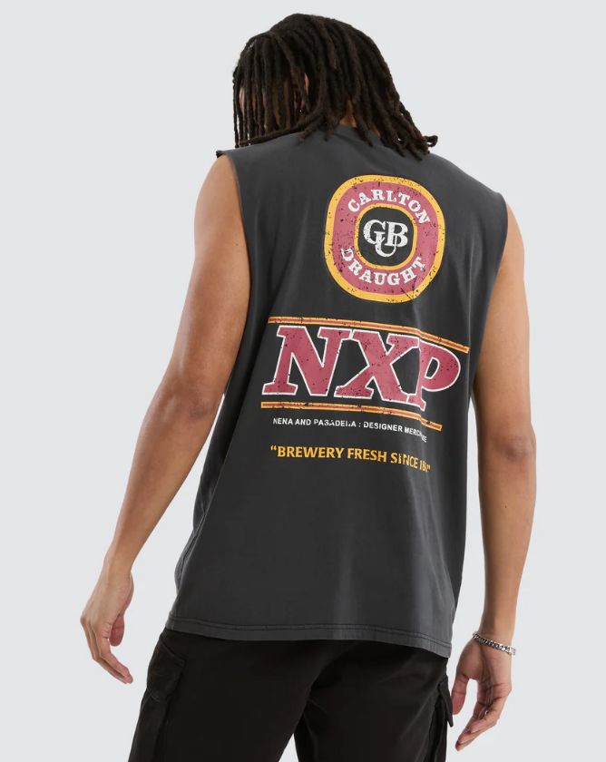 NXP Carlton Draught Comical Relaxed Muscle/ Pigment Black