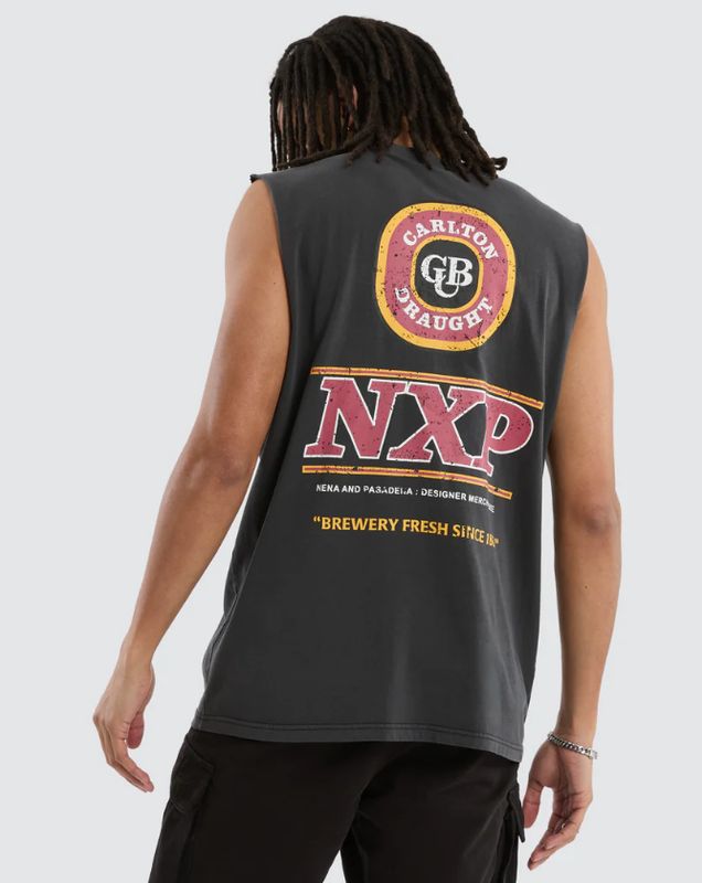 NXP Carlton Draught Comical Relaxed Muscle/ Pigment Black