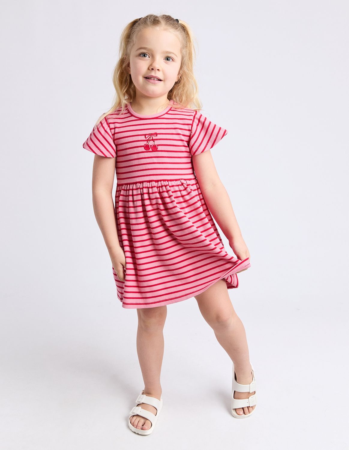 Eve Girl Betty Ruched Dress/ Pink [3-7YEARS]