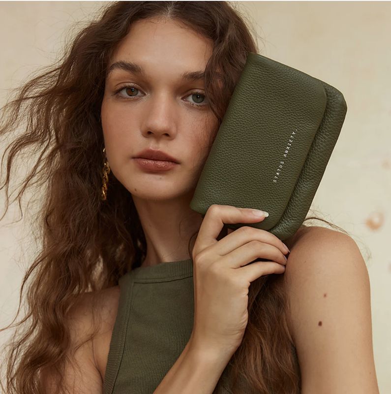 Status Anxiety Impermanent Purse /Khaki