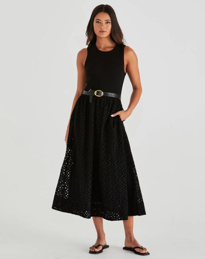 Sass Pattie Dress/ Black