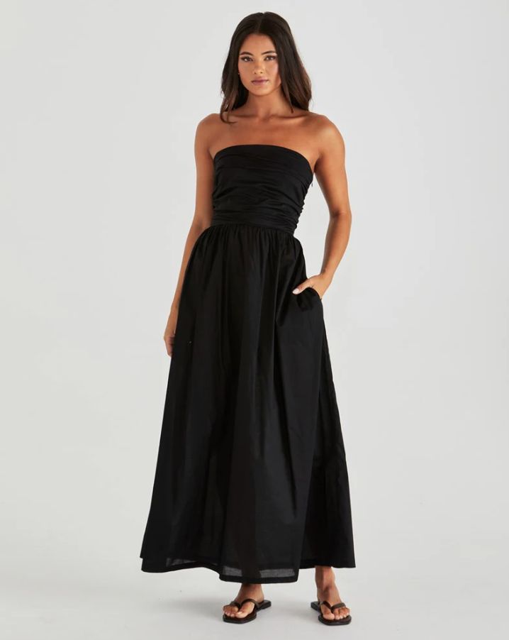 Sass Mina Strappless Dress/ Black