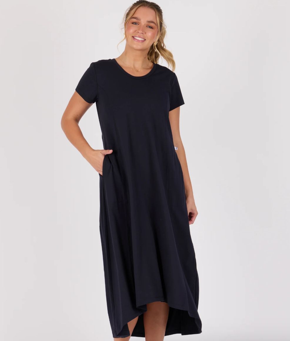 OTW Panel T-shirt Maxi Dress/ Nvy