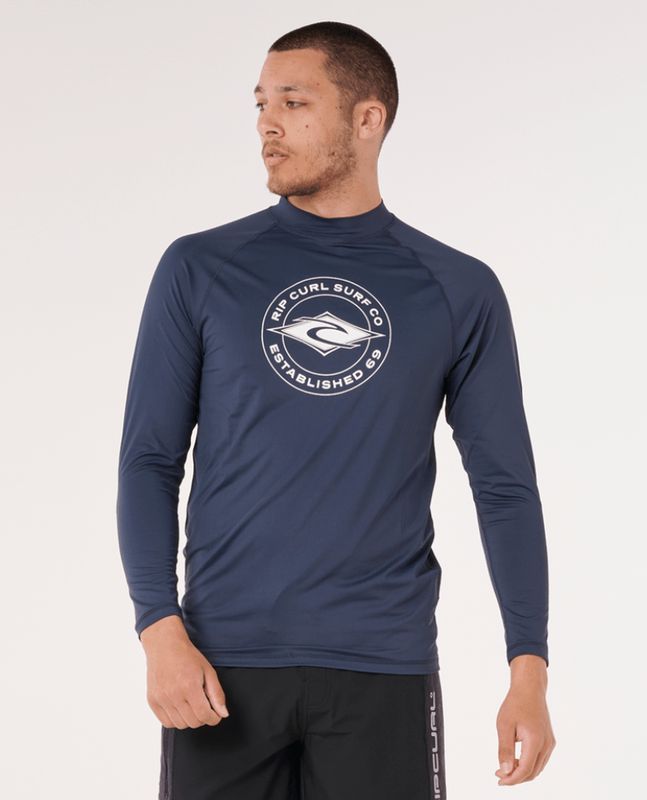 RipCurl Stapler UPF Longsleeve Rash Top/ Navy