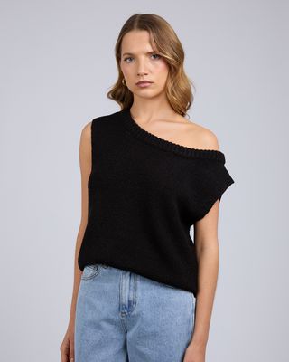 Silent Theoy Solara Knit Top/ Blk