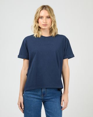 AAE Washed Tee/ Navy