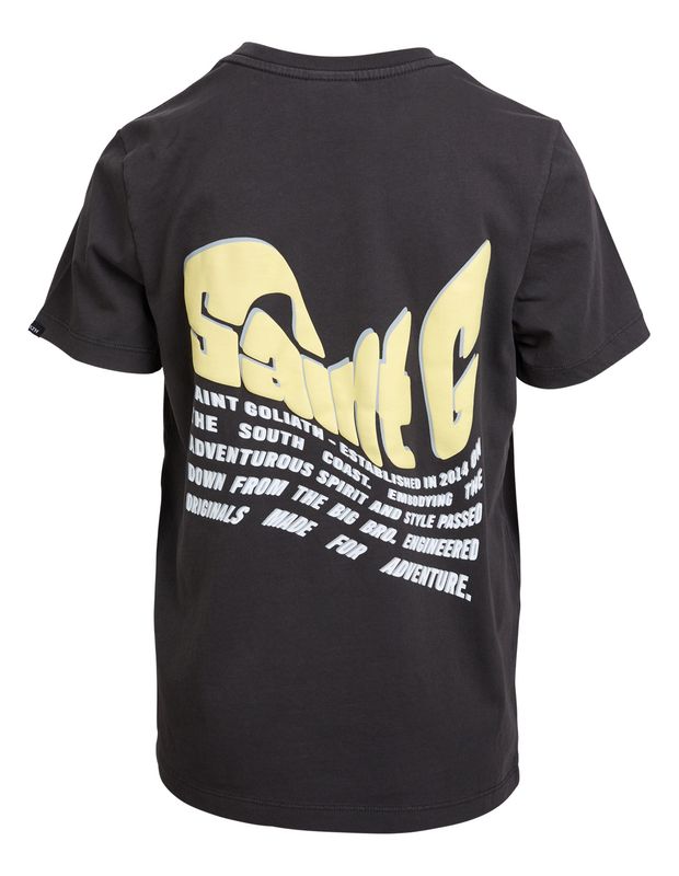 St Goliath Distort Tee / Washed Black [8-16 Years]