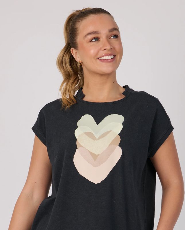 OTW Half Collar Shell Tee/ WBLk