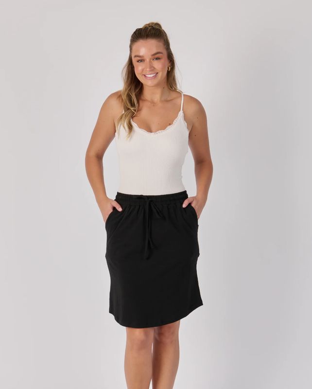 OTW Drawcord Skirt / Black