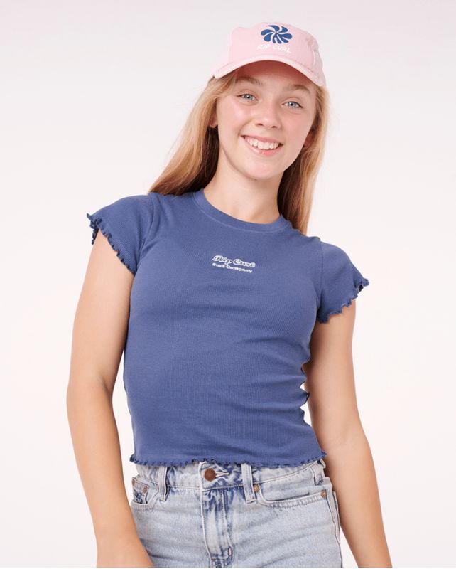 RipCurl Paradise Club Rib Tee/ Nvy [8-16YEARS]