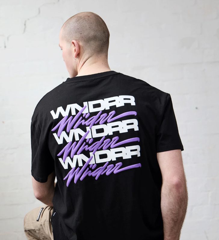 WNDRR Hexed Box Fit Tee/ Black