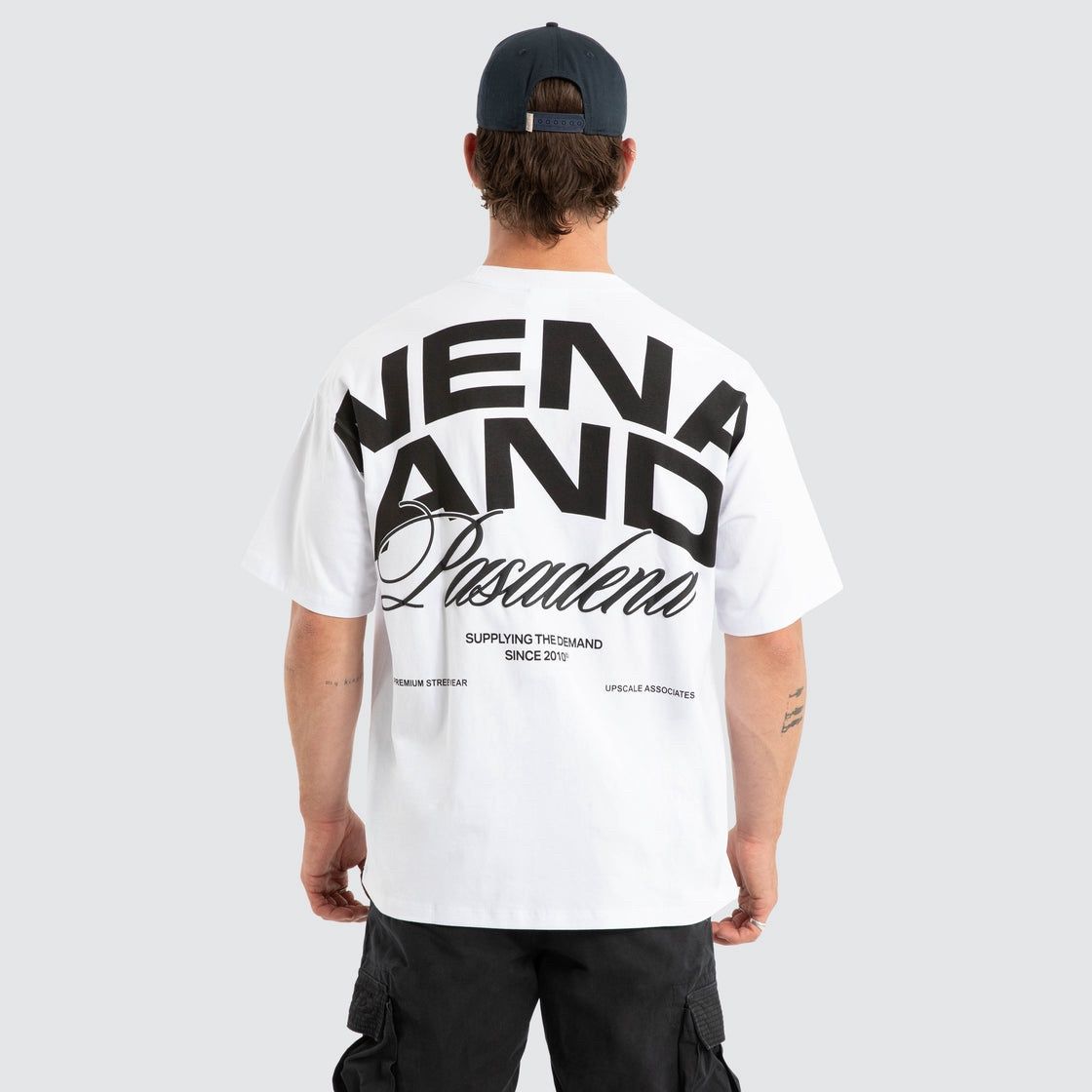 NXP Loyal Raptor Tee white oversized t-shirt back graphic print Nena and Pasadena street style apparel men&#39;s streetwear black