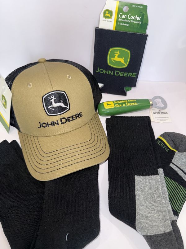 John Deere Gift Pack with Brown Trucker Cap