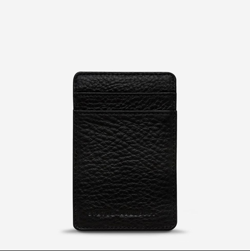 Status Anxiety Mens Flip Wallet, Colour: Black