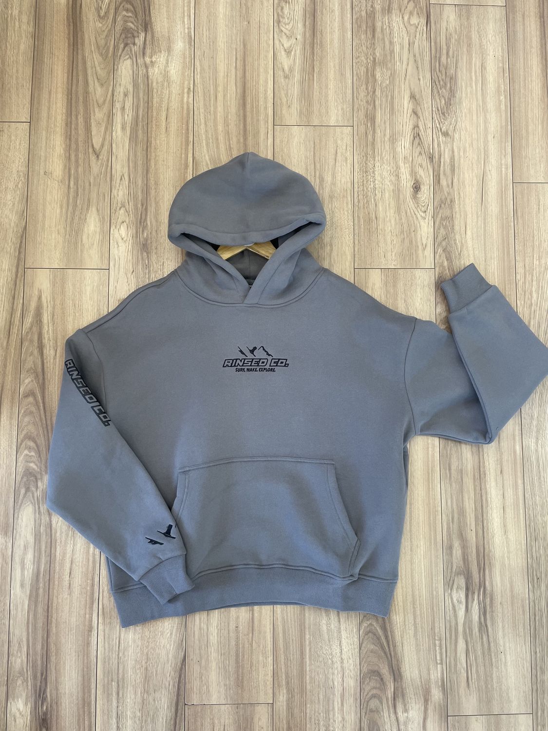 Rinsed Co Reppin Hoodie in Slate Grey