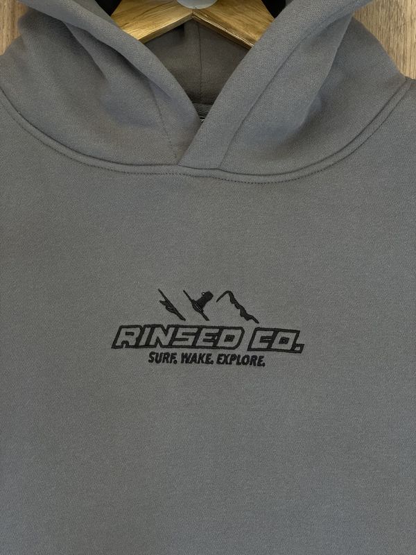 Rinsed Co Reppin Hoodie in Slate Grey