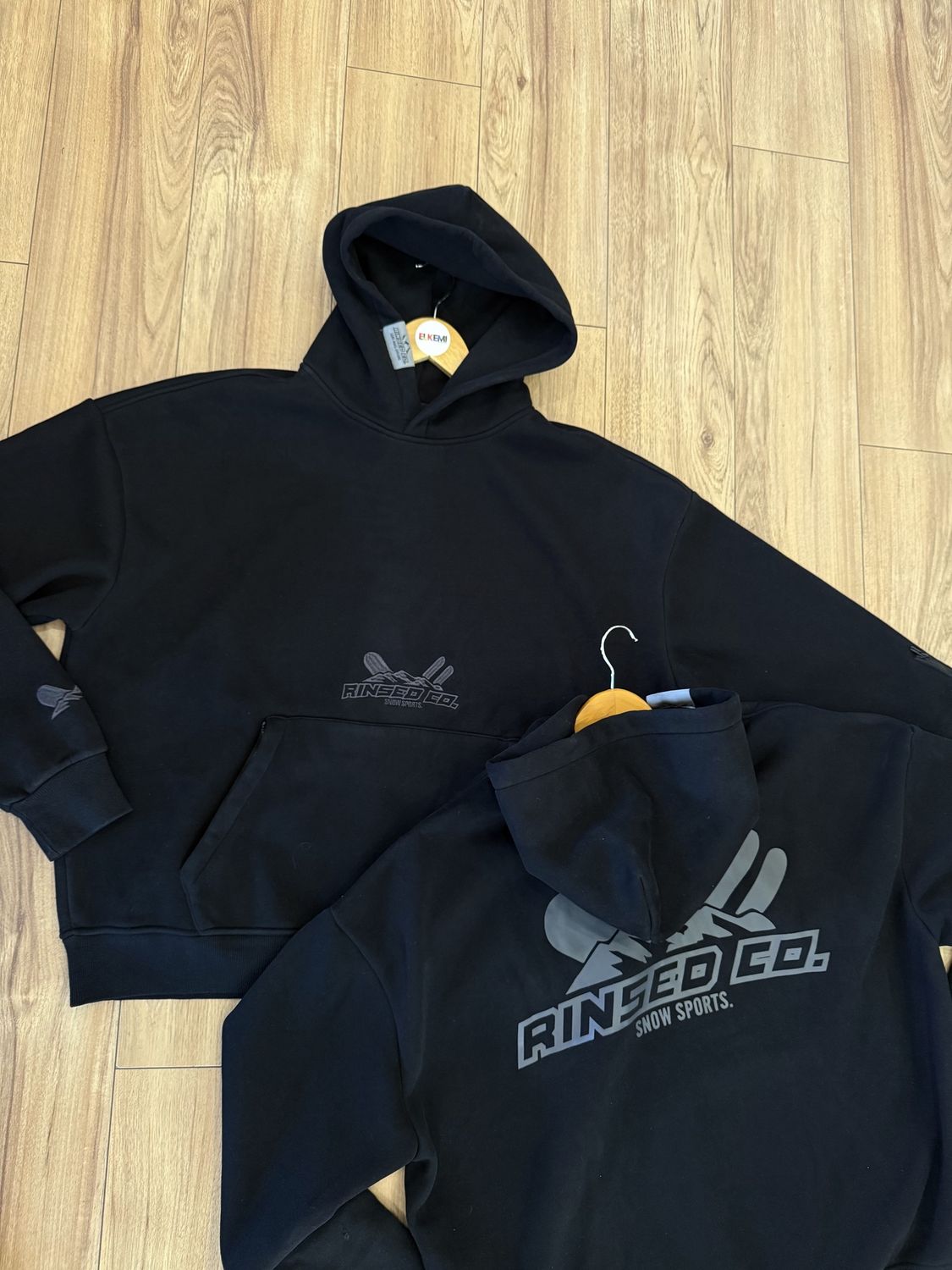 Rinsed Co Ultimate Snow Hoodie in Jet Black