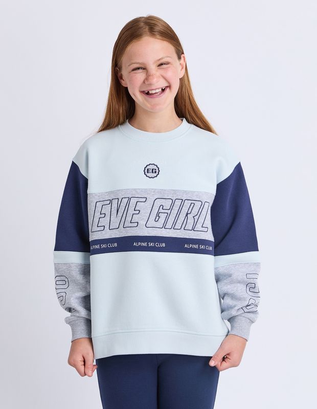 Eve Girl Alpine Panelled Crew [Youth 8-16]