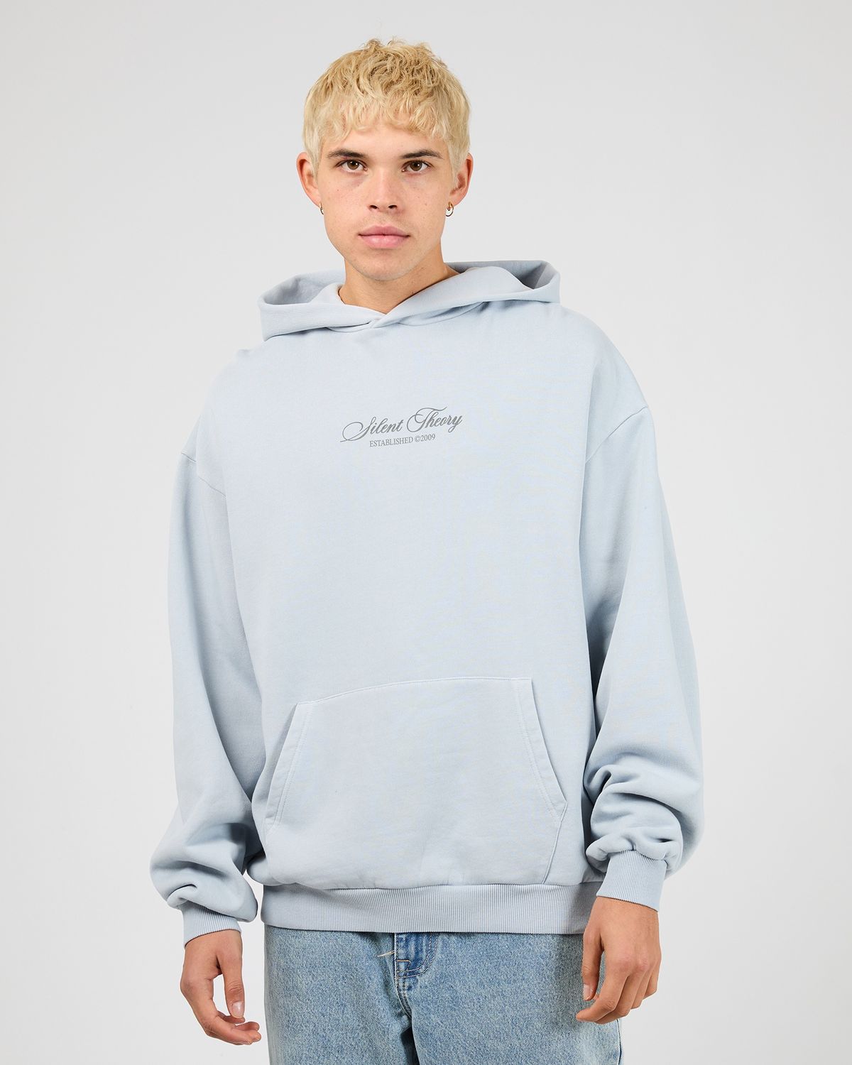 Silent Theory Stride Hoodie in Sky Blue