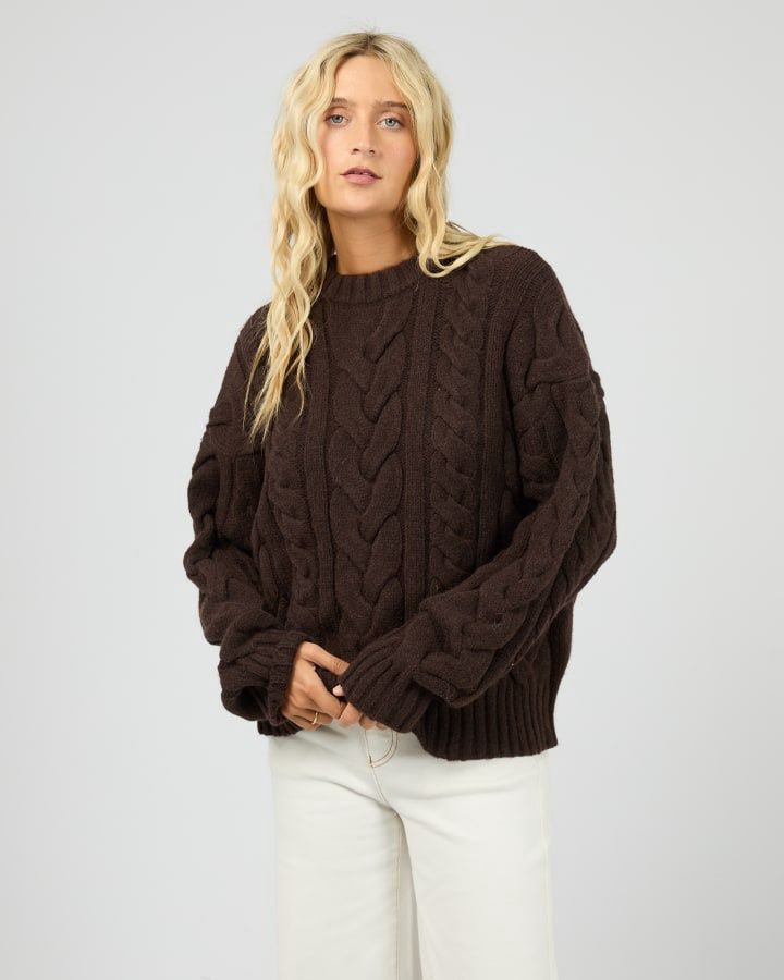 AAE Higgins Cable Knit in Chocolate