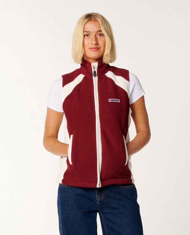 RipCurl Nova Polar Fleece Vest in Plum