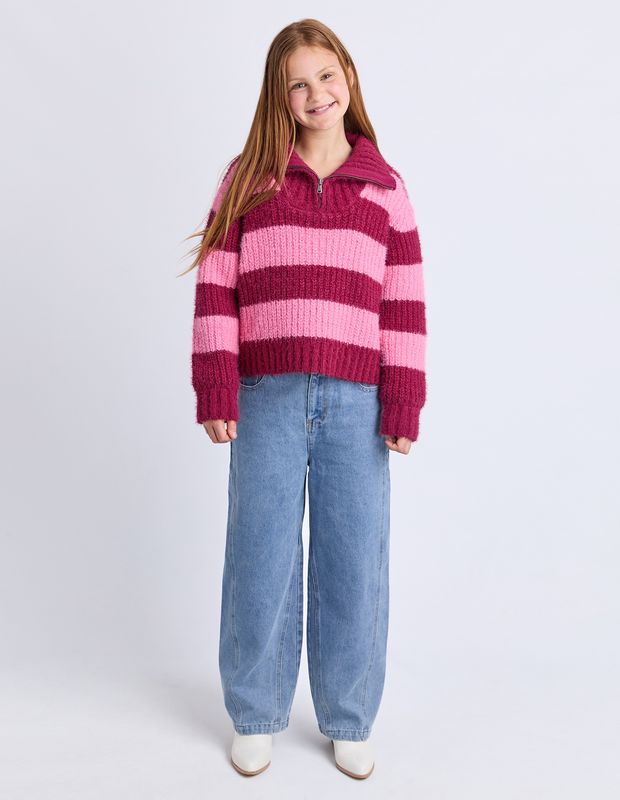 Eve Girl Daria 1/4 Zip Knit [8-16YEARS]
