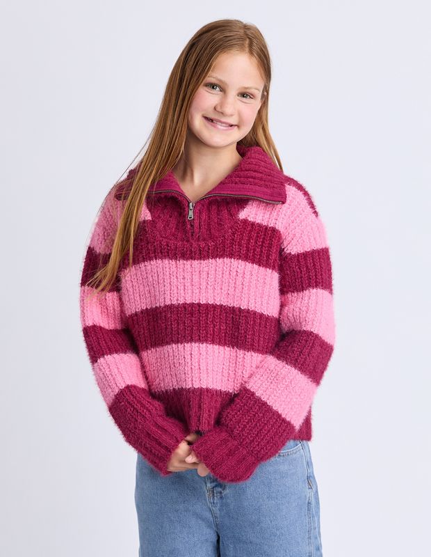 Eve Girl Daria 1/4 Zip Knit [8-16YEARS]