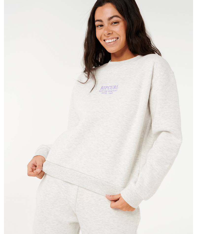 Rip Curl Surf Staple Relaxed Crew in Grey