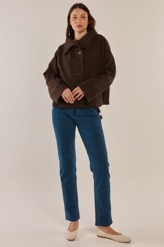 Betty Basic Prue Pea Coat in Chocolate