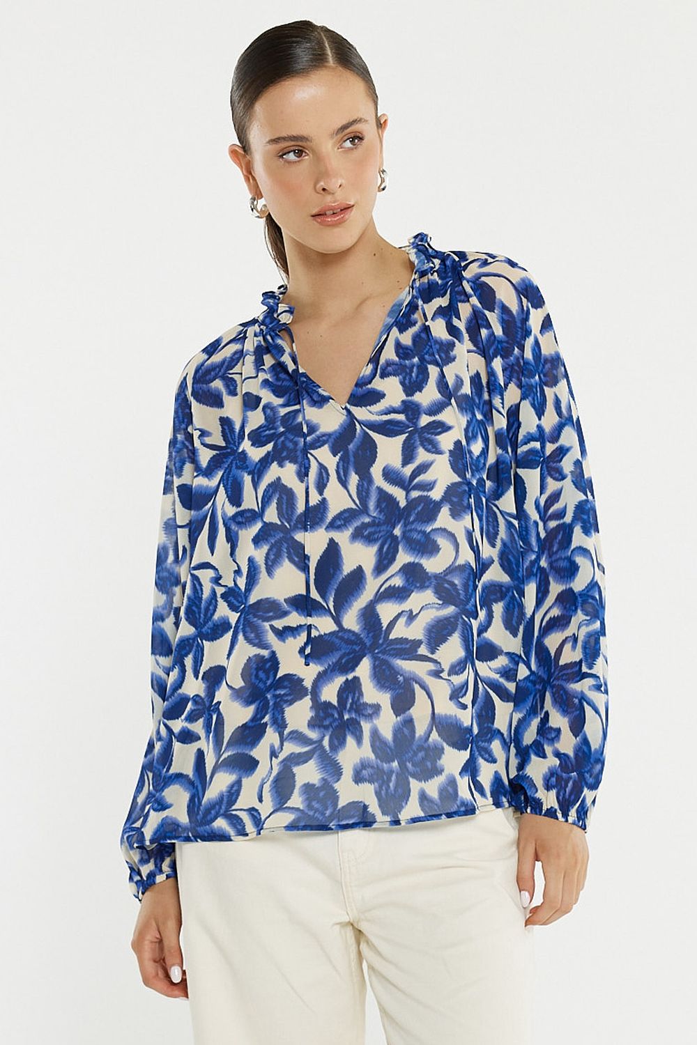Sass Willow Tie Front Blouse