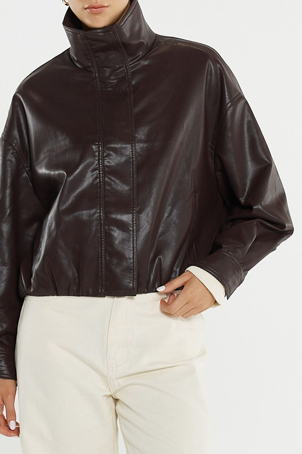 Sass Jude Leather Lock Bomber