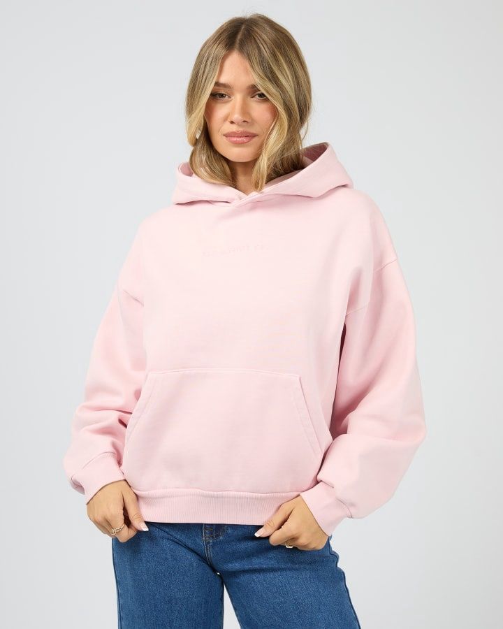 All About Eve Washed Box Hoodie in Pink