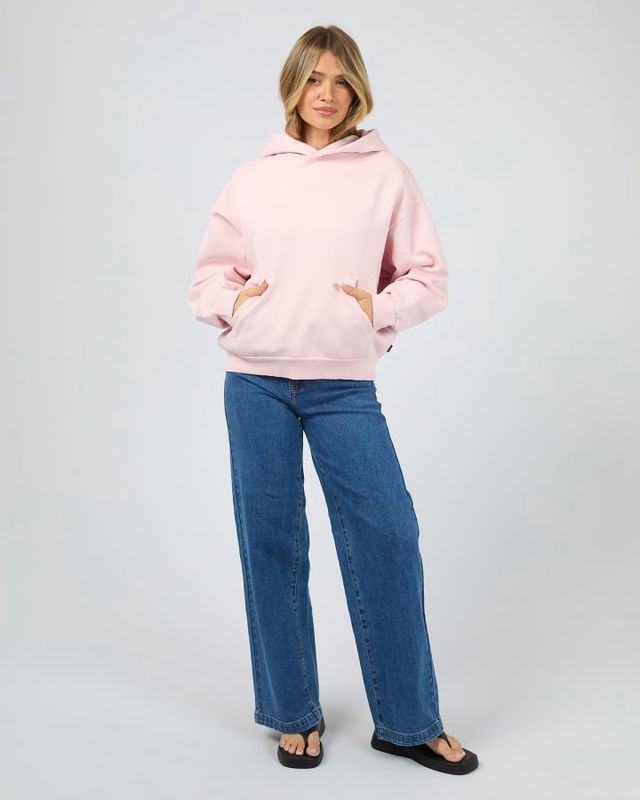All About Eve Washed Box Hoodie in Pink