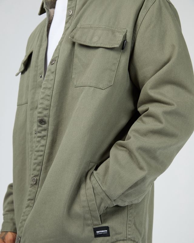 Riot Sherpa Shacket in Khaki