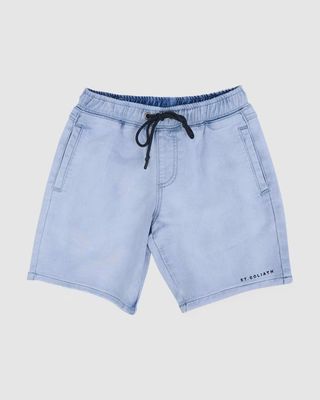 St Goliath Fairhaven Short in Ice Blue Wash [3-7YEARS]