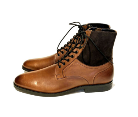Jerry Leather & Suede Lace-Up Boots