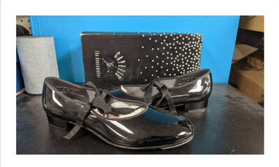 Tap Shoe Recital 725T Dance Girls Black Patent
