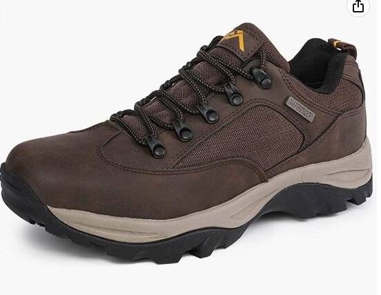 CC-Los Waterproof Hiking Shoes for Men Gusseted Tongue Work Shoes