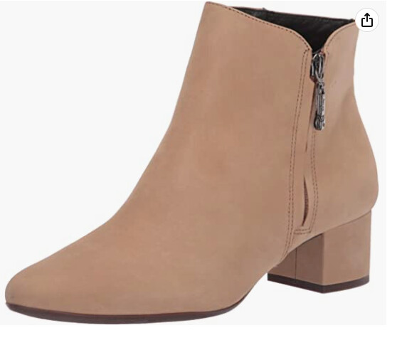 Marc Joseph New York Women's Leather Block Heel with Zipper Detail Spruce Street Bootie Ankle Boot