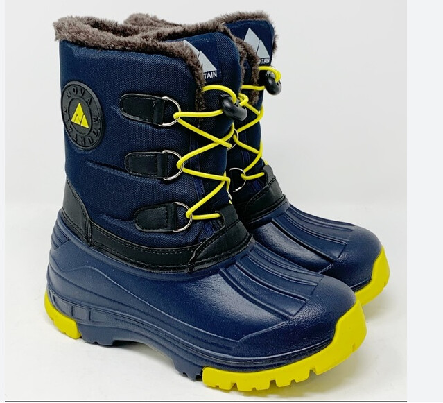 Nova Mountain Navy and Yellow Snow Boots