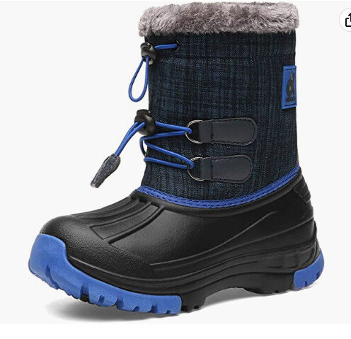 Dream Kids Blue and Black Snow Boots