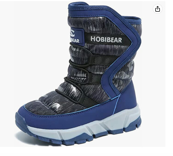 Hobibear BODATU Boys Snow Boots Outdoor Waterproof Winter Kids Shoes