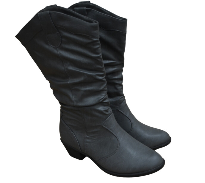 Women's Grey Calf High Boots