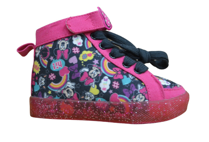 Minnie Mouse Hot Pink High Top Girl Sneakers