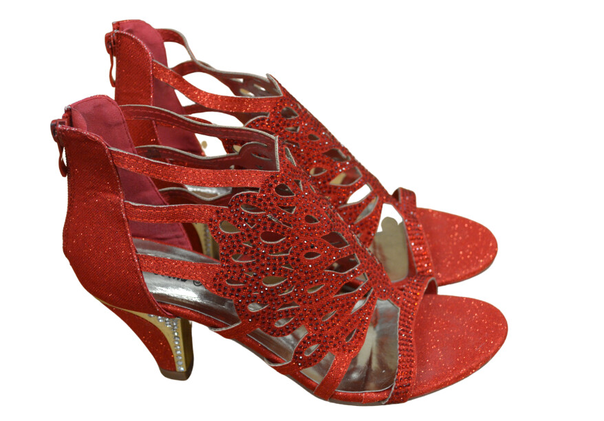 Lightly USED Bella Hanna Red Sparkly Heels