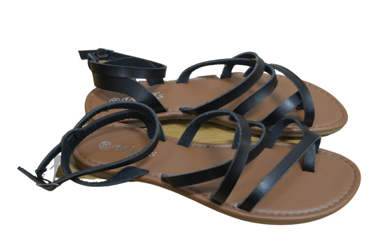 Wells Strappy Black Sandals