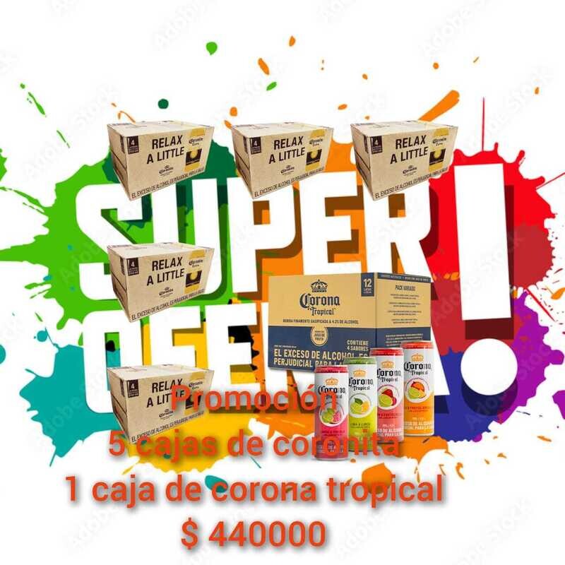 5 CORONITAS x24 + 1 CORONA TROPICAL