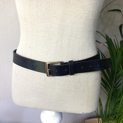 Black Leather Belt | Small to Medium