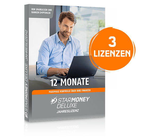 StarMoney Deluxe | 3 PCs | 1 Jahr | inkl. Premiumsupport | ESD