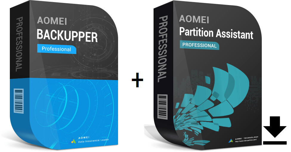 AOMEI Backupper + Partition Assistant Pro | 2 PCs | Lifetime Upgrades | ESD
